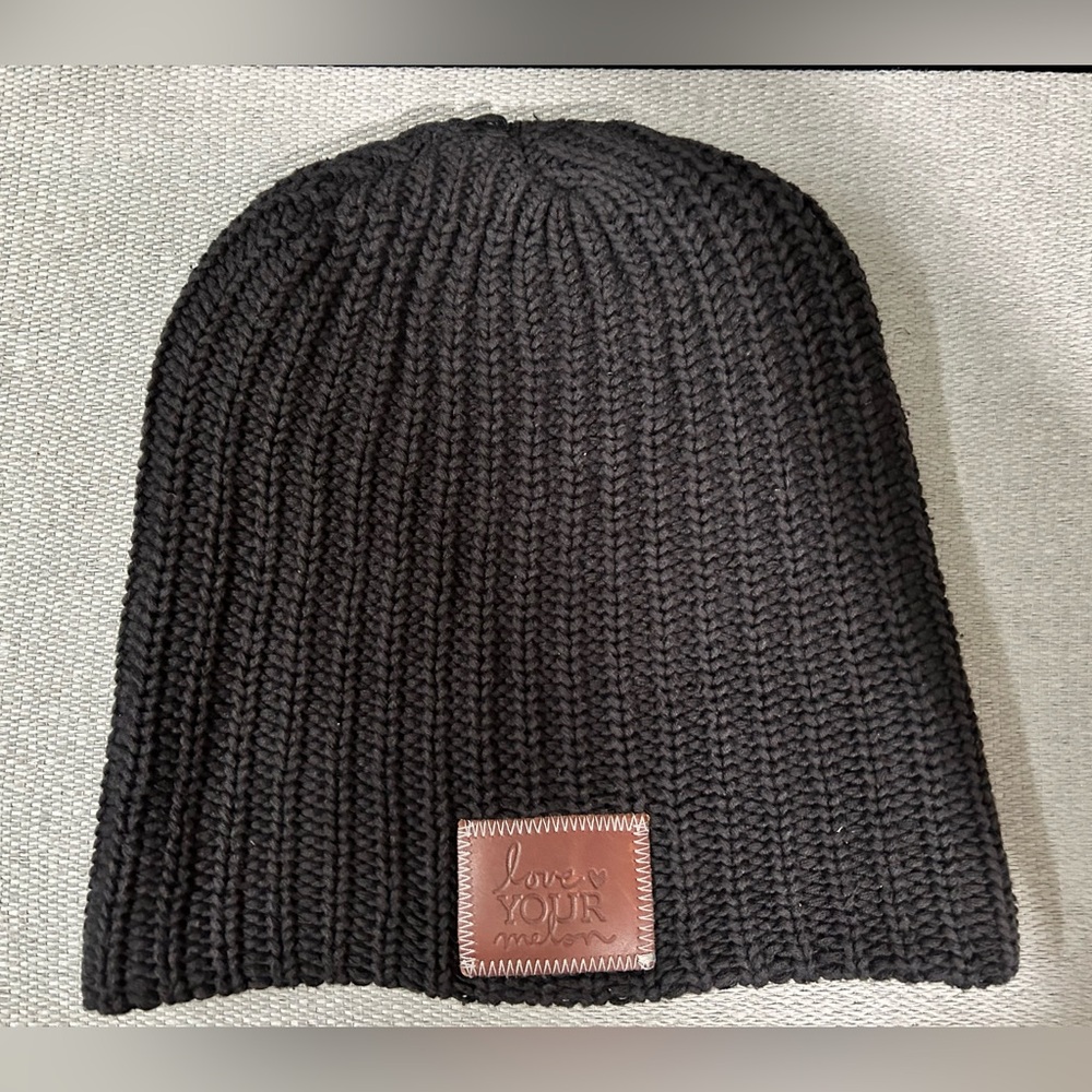 Love Your Melon knit beanie in black